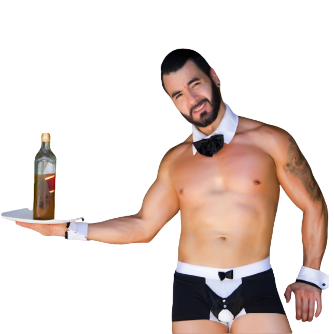 Forum Novelties - Disfraz de barman para hombre, talla grande, multicolor, talla XL, Multi Forum Novelties - Disfraz de barman para hombre, talla grande, multicolor, talla XL, Multi